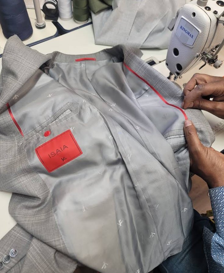 Suit jacket lining work