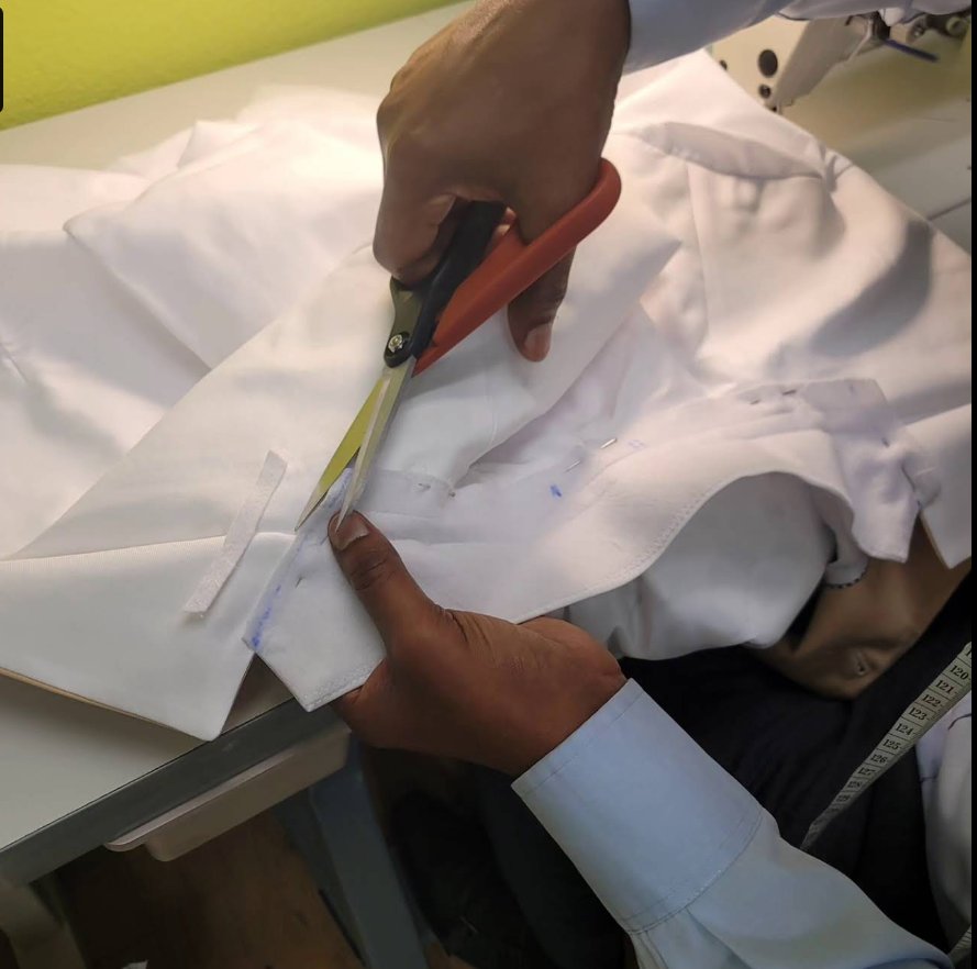 Fabric cutting detail